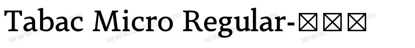 Tabac Micro Regular字体转换